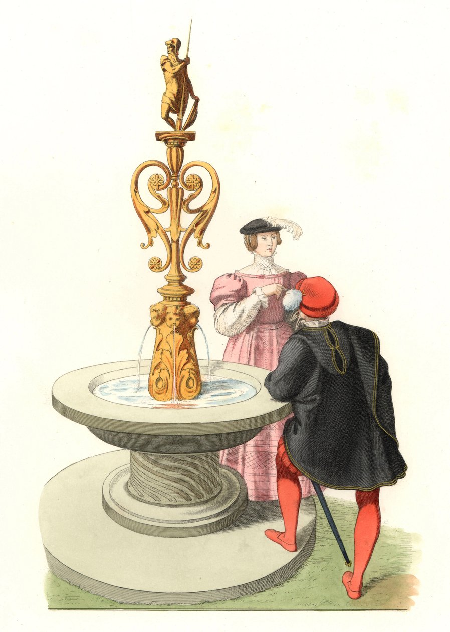 Gentleman og dame, engelsk adel av Edmond Lechevallier Chevignard