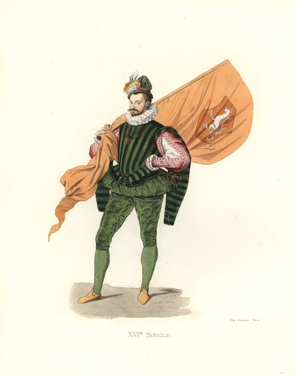 Tysk fanebærer eller porte-ensigne av Edmond Lechevallier Chevignard