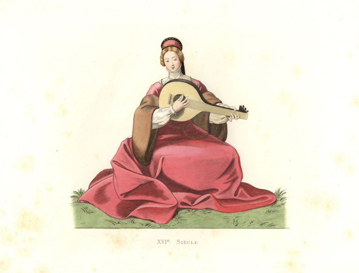 Edel kvinne, England av Edmond Lechevallier Chevignard