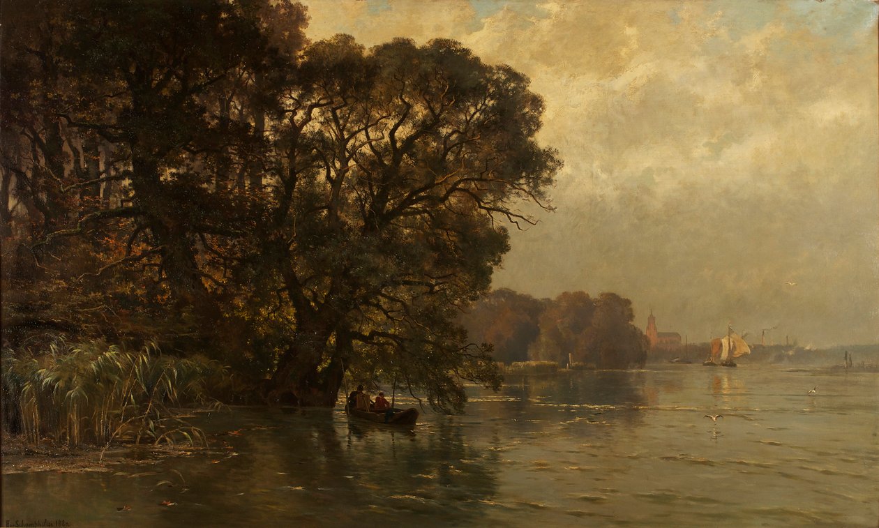 Schelde nær Wetteren (Belgia) av Edmond de Schampheleer