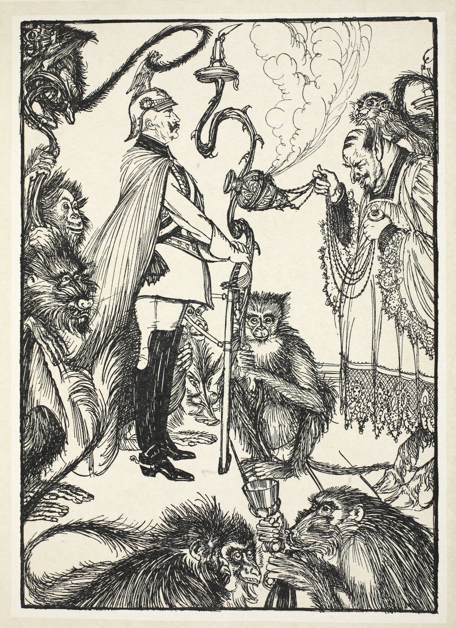 The Black Mass No. 1 (The Celebrant and the Master of Ceremonies), illustrasjon fra The Kaiser