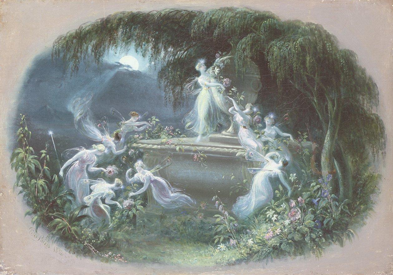 Besøket ved måneskinn, 1832 av Edmund Thomas Parris