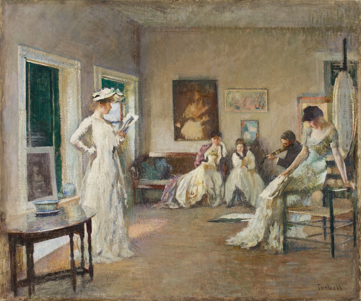 Øving i studio av Edmund Charles Tarbell