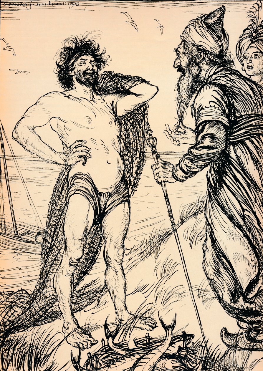Den lykkelige mannen funnet, 1918, 1918 av Edmund Joseph Sullivan