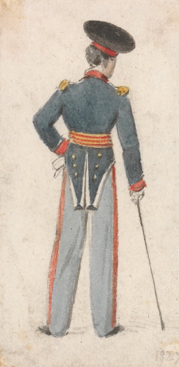 Bakfra av en soldat av Edmund Thomas Parris