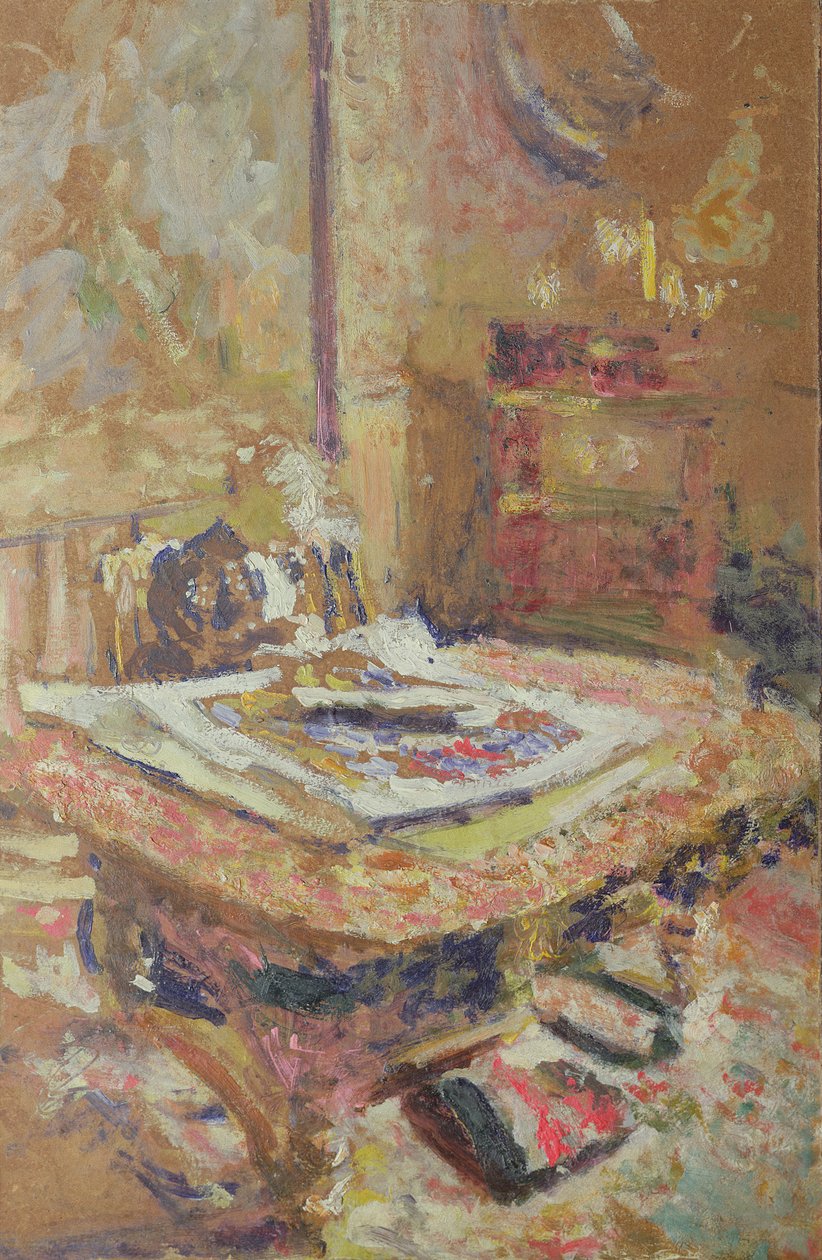 Interiør, ca. 1906 (olje på kort) av Edouard Vuillard
