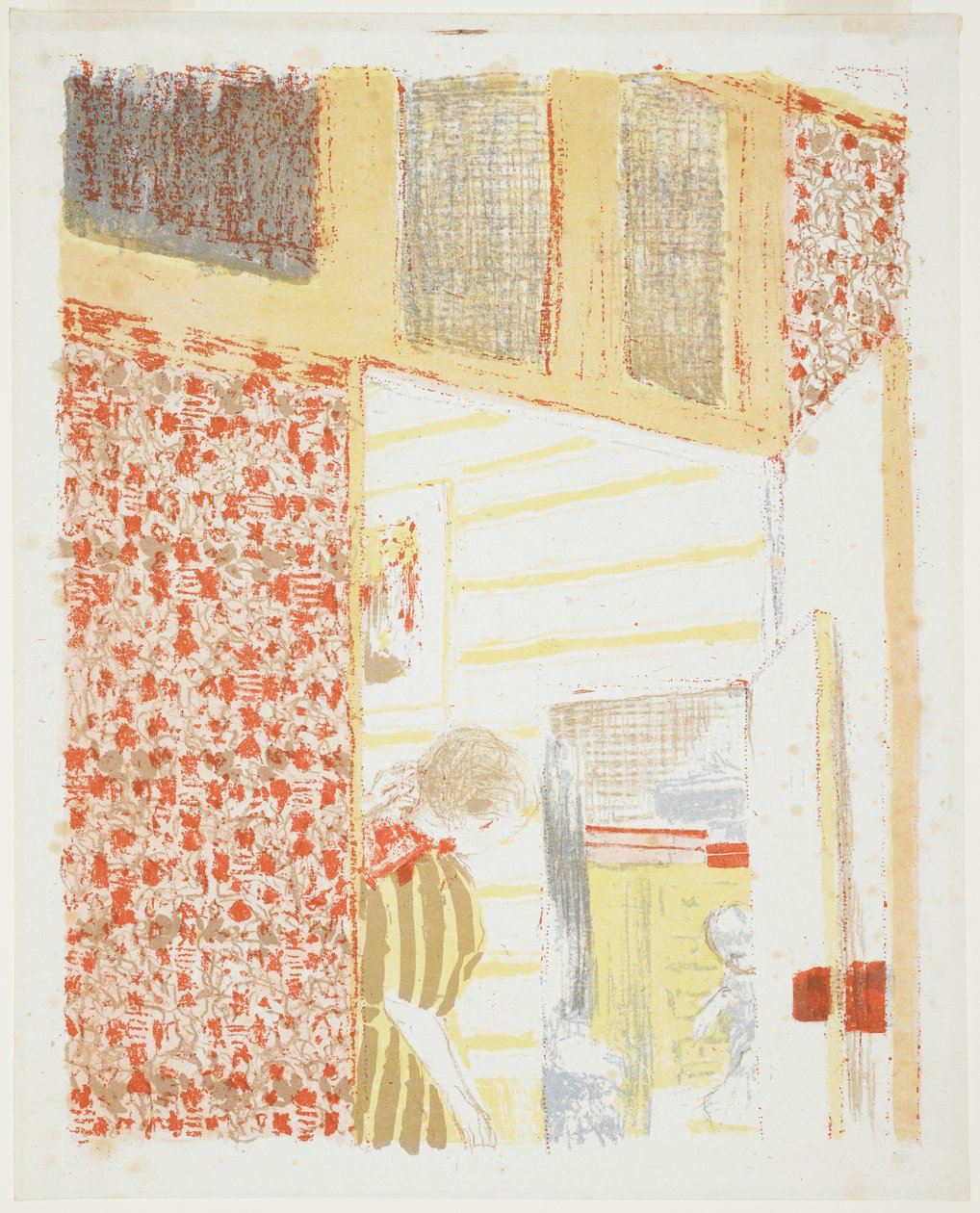 Interiør med rosa henger III, 1899 av Edouard Vuillard