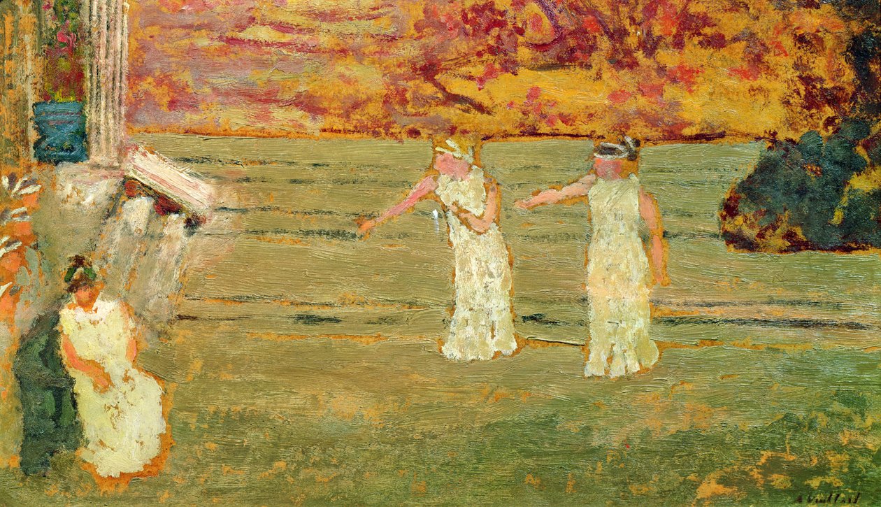 På scenen ved teatret, ca. 1893 (bord) av Edouard Vuillard