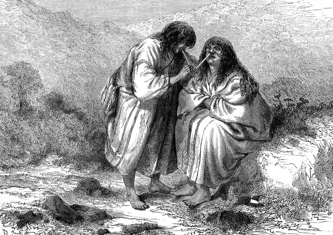 Indiske tobakksfat, PERU i 1864 av Edouard (after) Riou