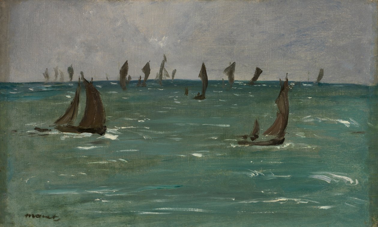 Båter ved Berck-sur-Mer av Édouard Manet