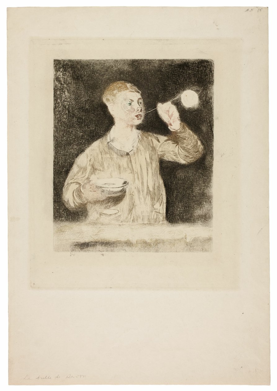 Gutt som blåser såpebobler av Édouard Manet