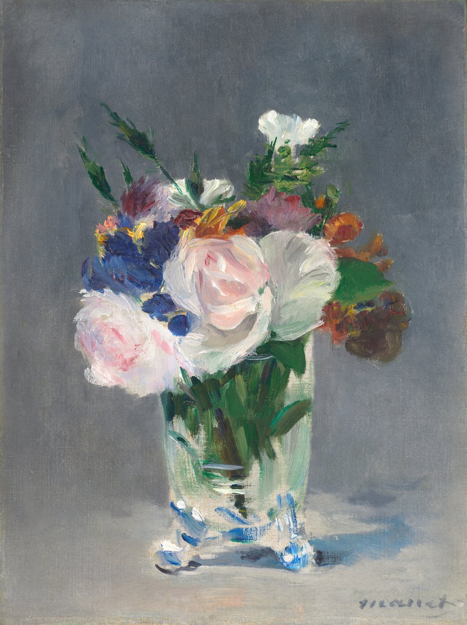 Blomster i en krystallvase, ca. 1882. av Édouard Manet