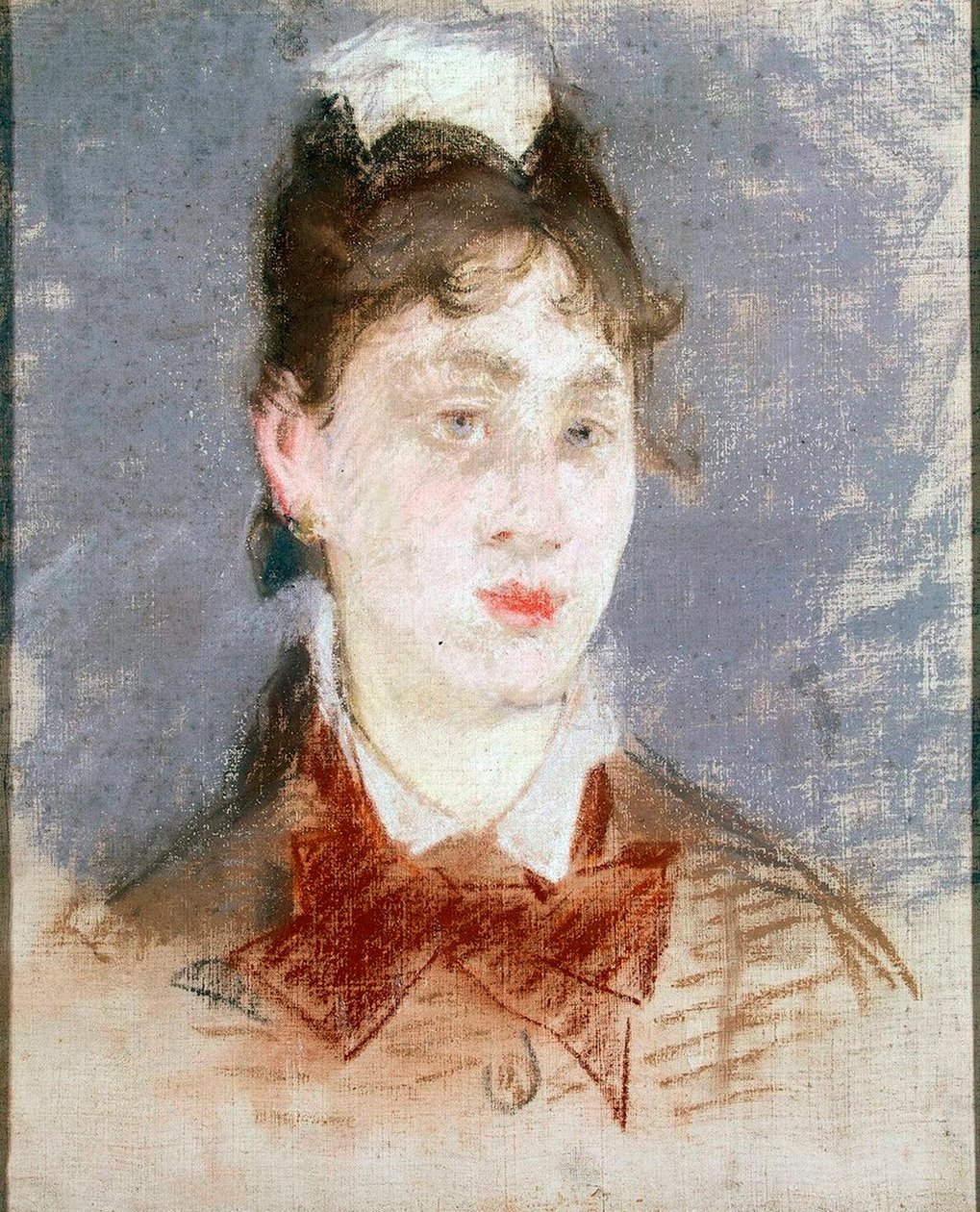 Jente i en vingekrage, c1880 av Édouard Manet