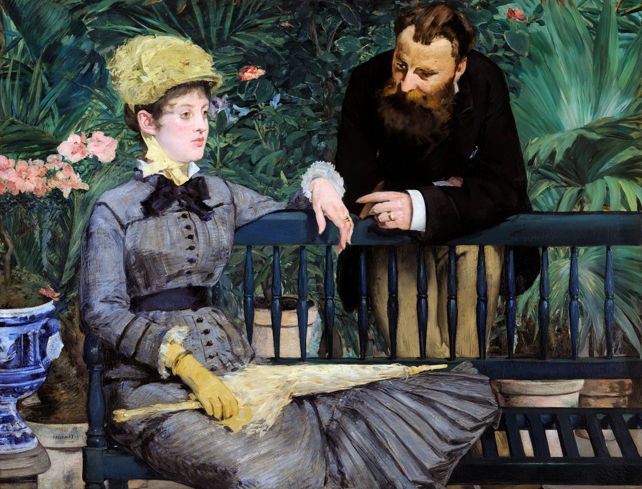 I vinterhagen, 1879 av Édouard Manet