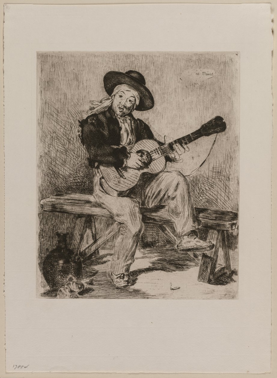 The Guitarrero, 1861. av Édouard Manet