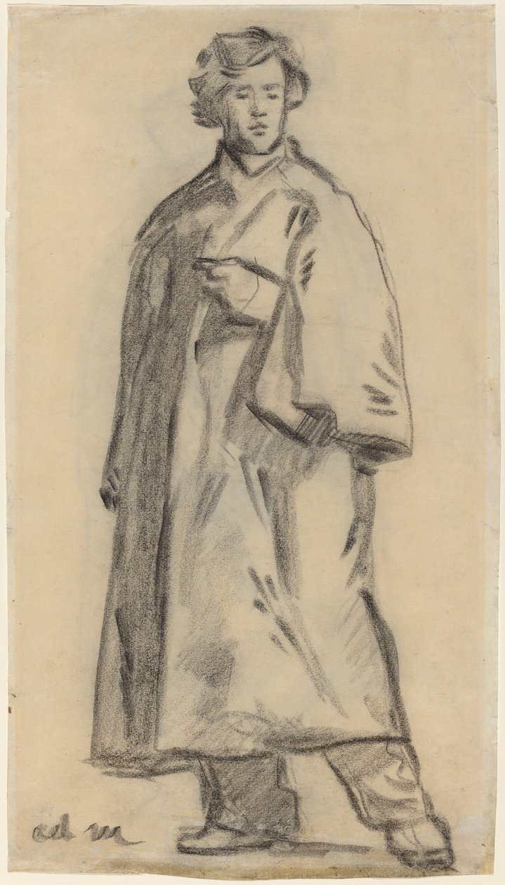 Mann med kappe [recto] av Édouard Manet