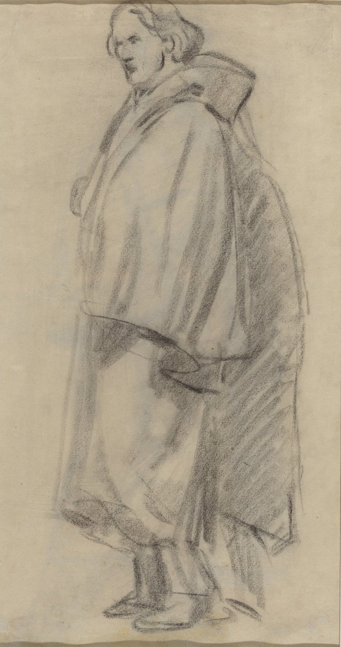 Mann med kappe [verso], 18521858. av Édouard Manet