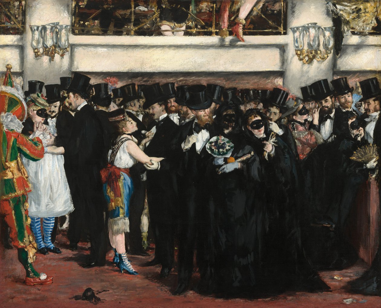 Maskeball i operaen, 1873. av Édouard Manet