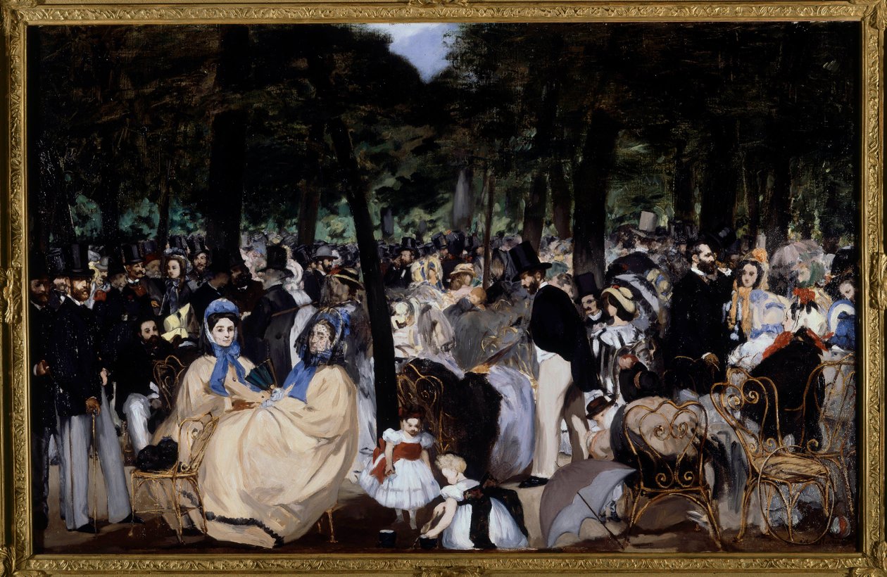 Musikk i Tuileriene av Édouard Manet