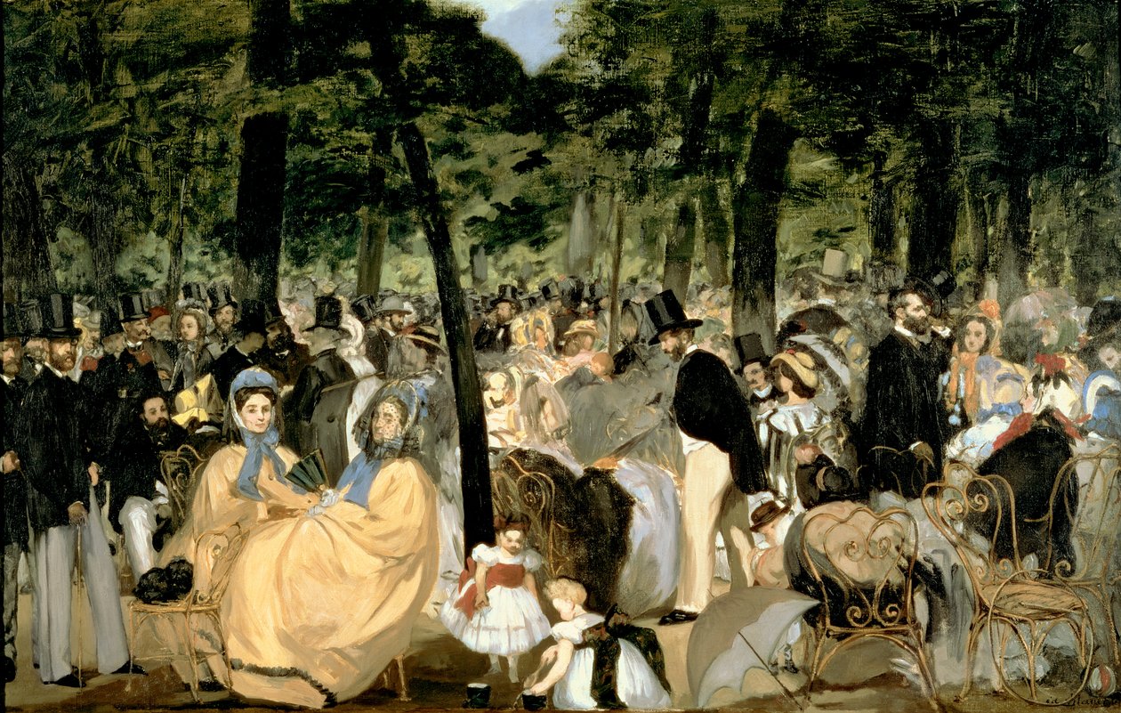 Musikk i Tuileriene av Édouard Manet