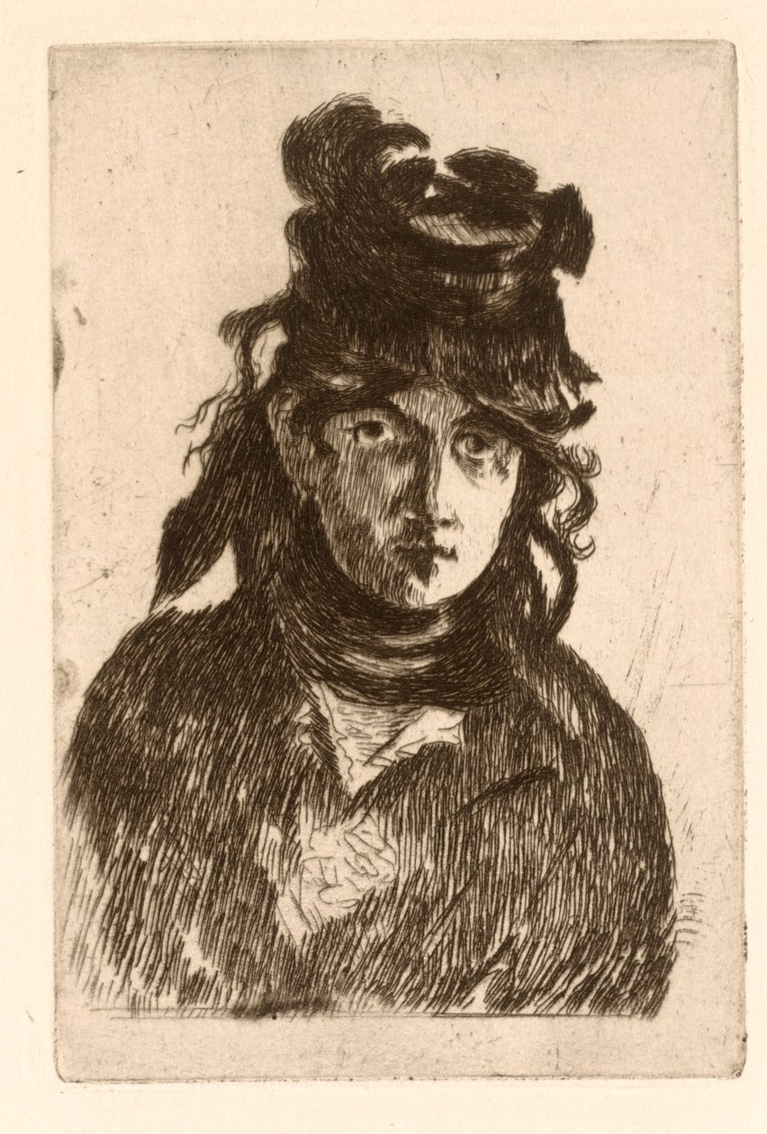 Portrett av Berthe Morisot av Édouard Manet