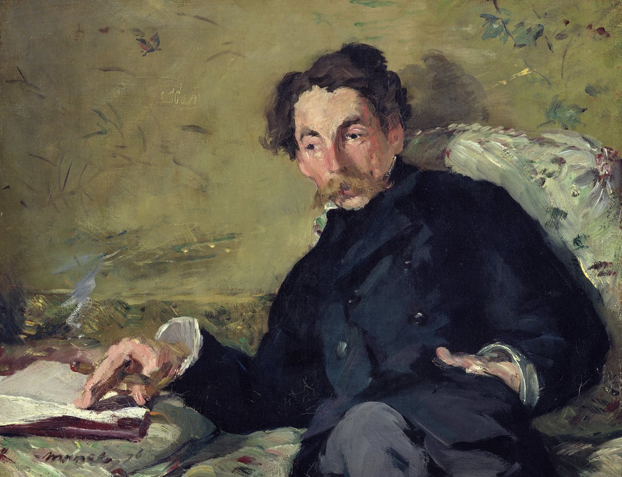 Stephane Mallarme (1842-98) 1876 (olje på lerret) av Édouard Manet