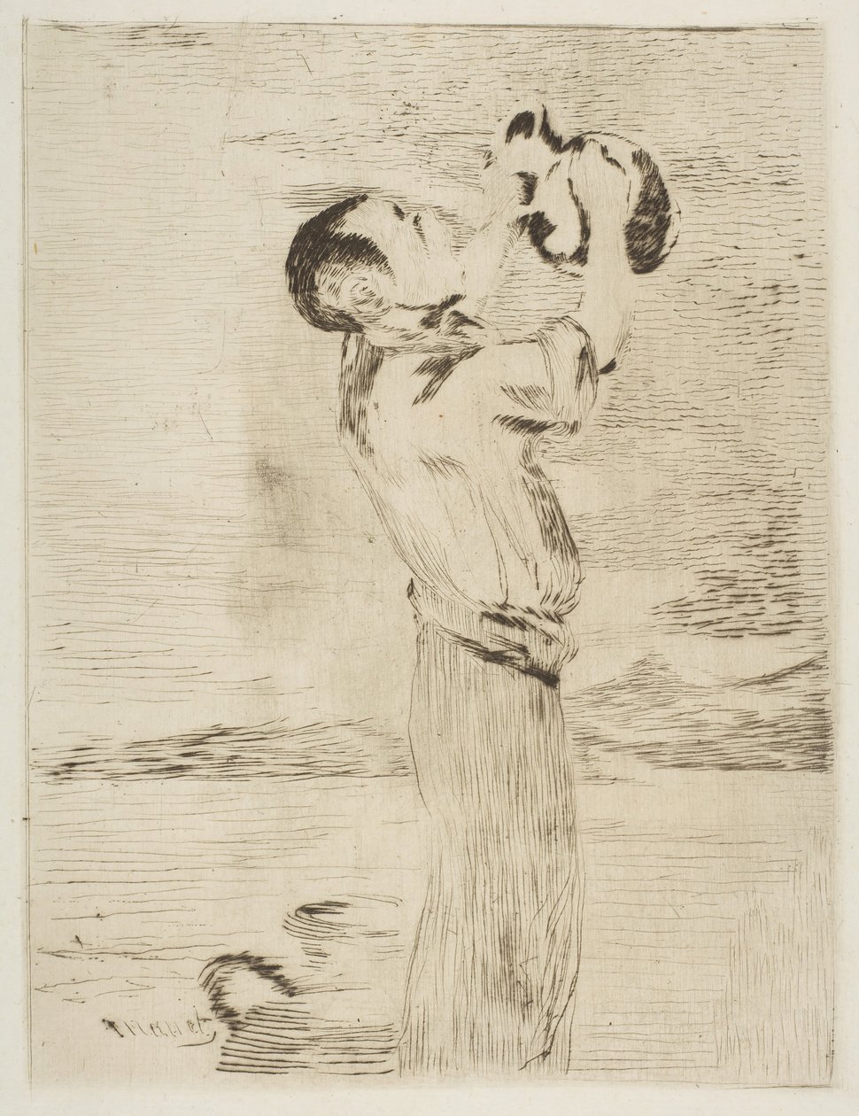 Vanndrikkeren, 1870-74. av Édouard Manet
