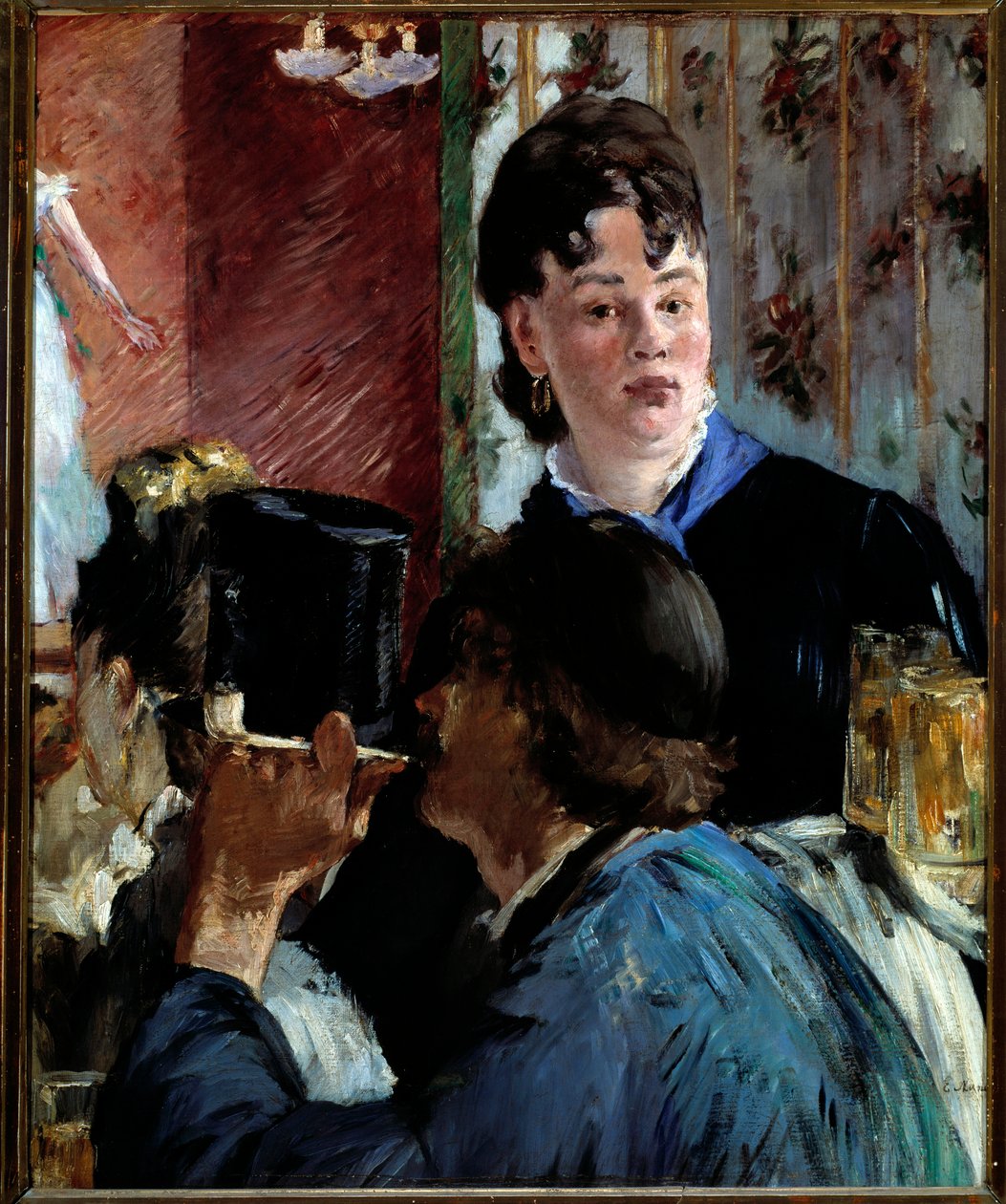 Bock servitrisen - olje på lerret av Édouard Manet