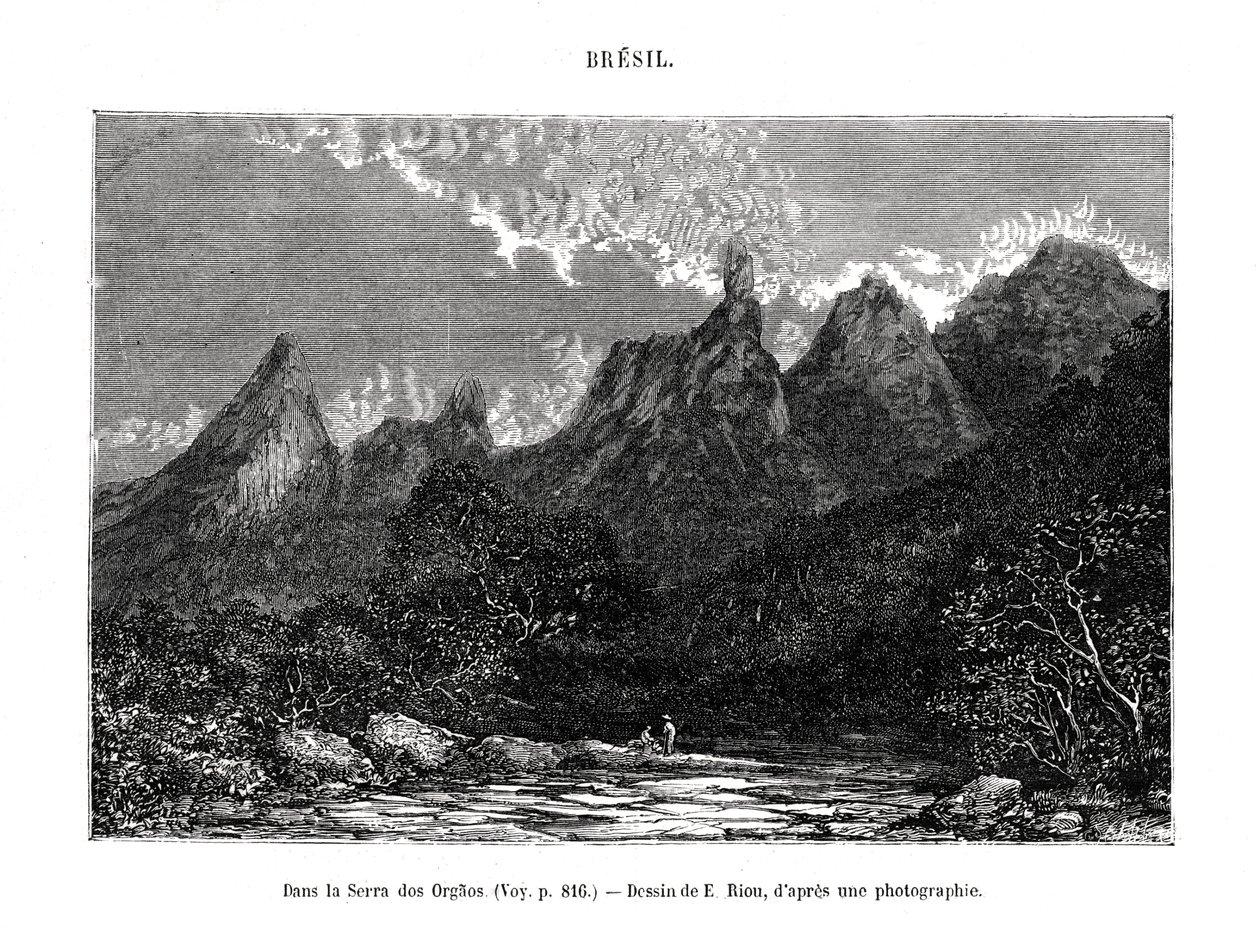 Serra dos Órgãos, Brasil, 1800-tallet. av Edouard Riou