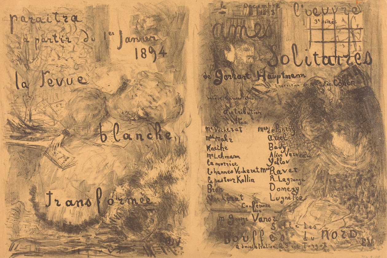 Lonely Souls, 1893. av Edouard Vuillard