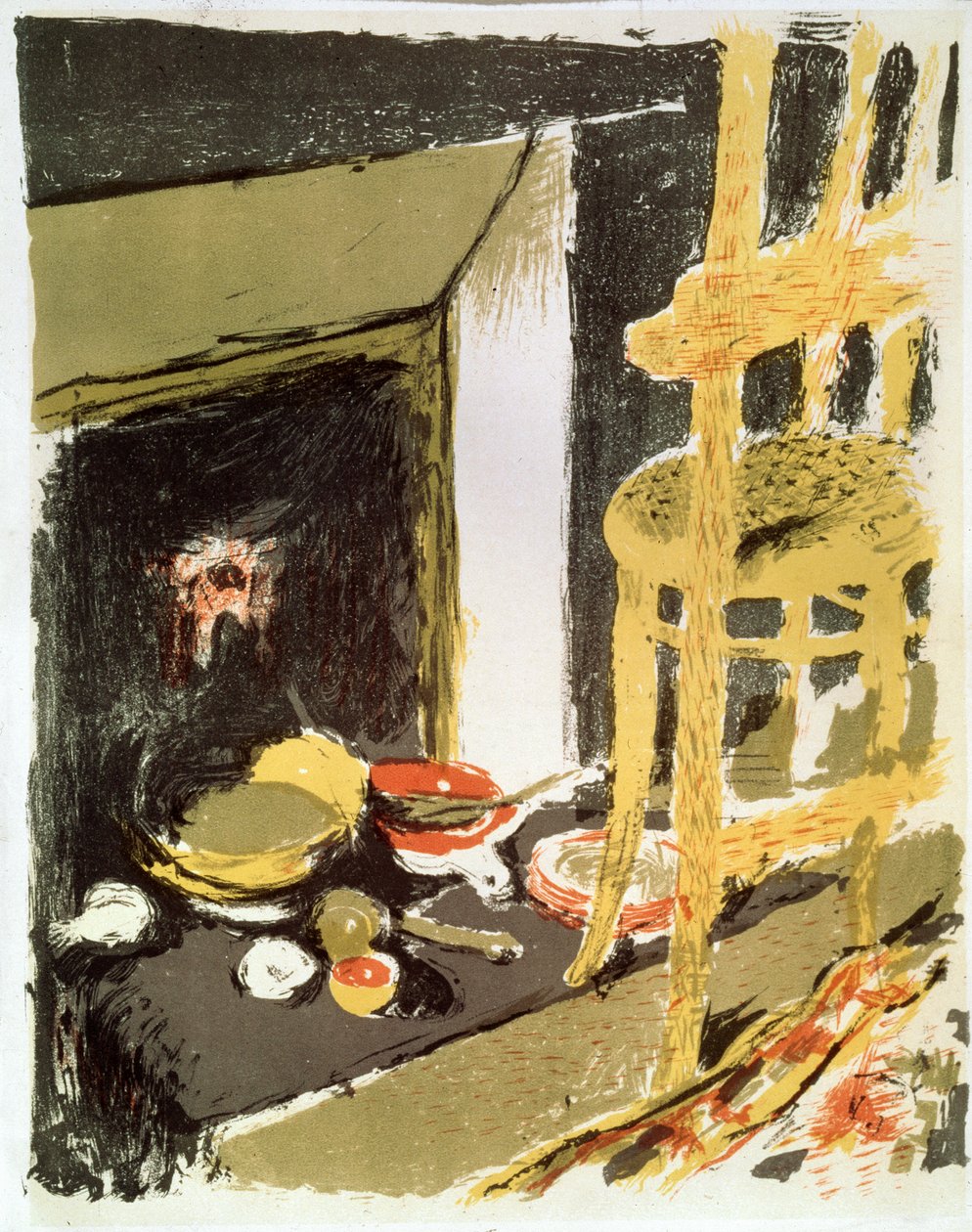 Ved ildstedet, 1899. av Edouard Vuillard