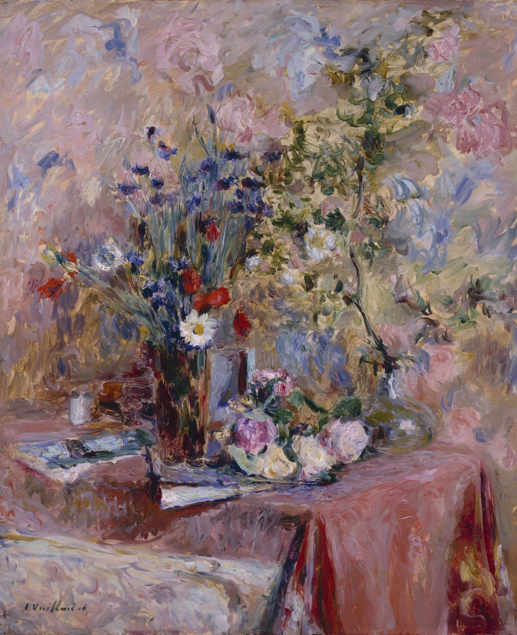 Blomster (olje på lerret) av Edouard Vuillard