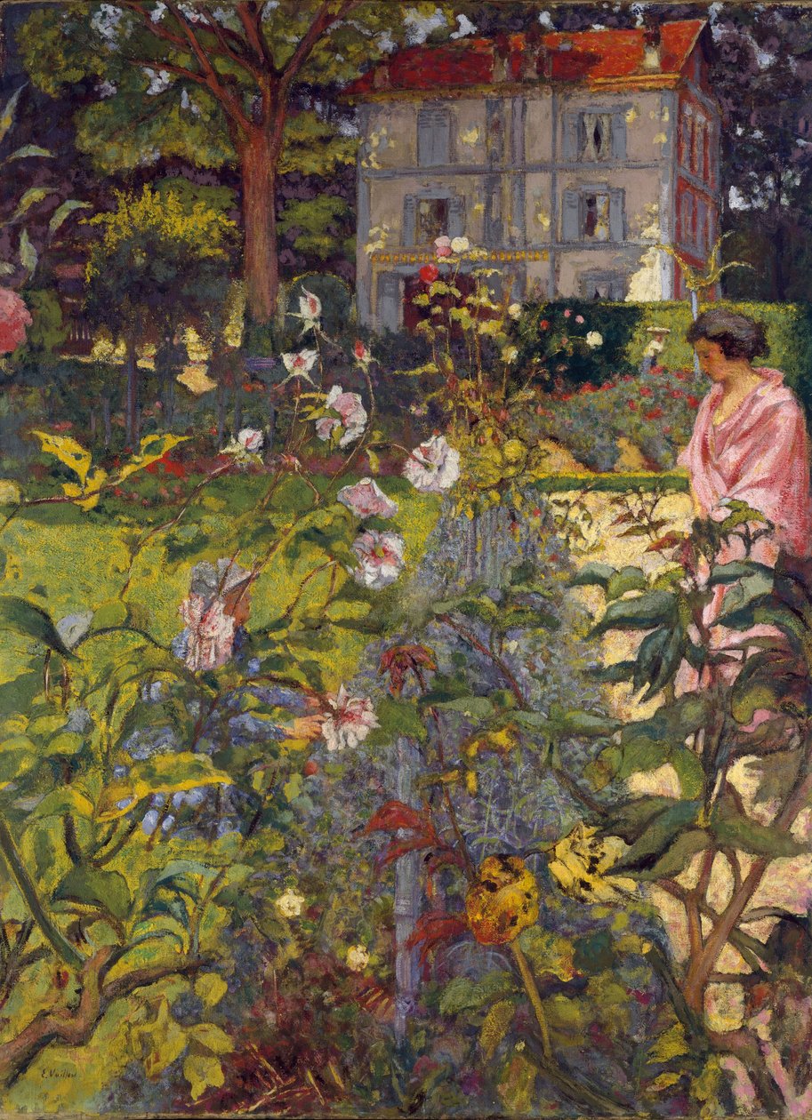 Garden at Vaucresson, 1920 (valpesyke på lerret) av Edouard Vuillard