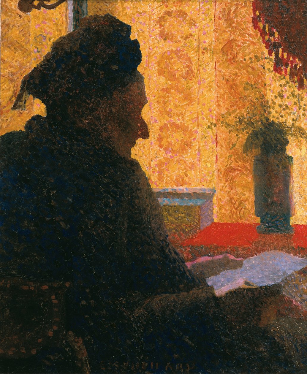 Bestemor Michaud Seen Against the Light, 1890 av Edouard Vuillard