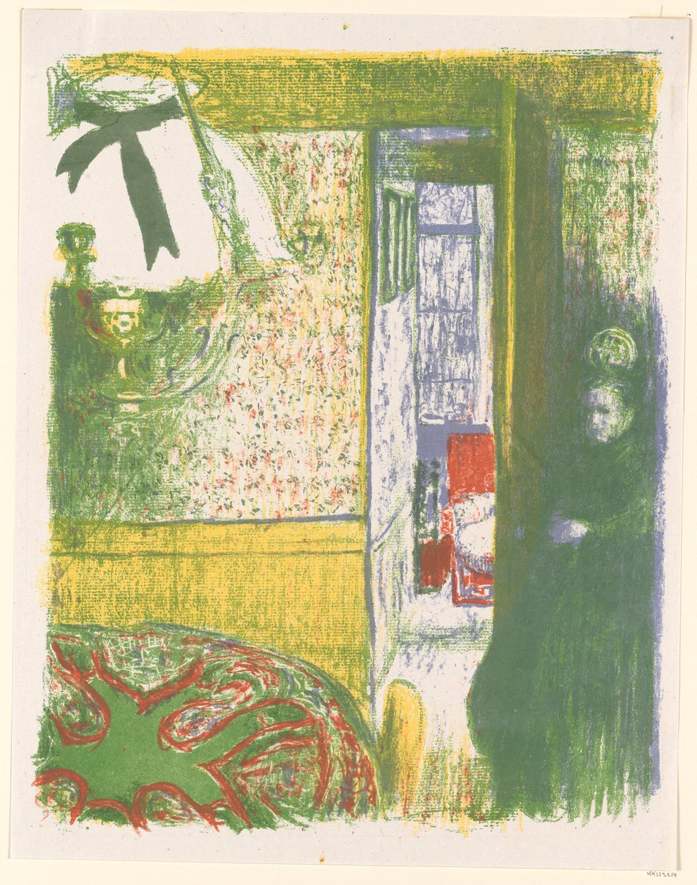 Interiør til fjæring av Edouard Vuillard