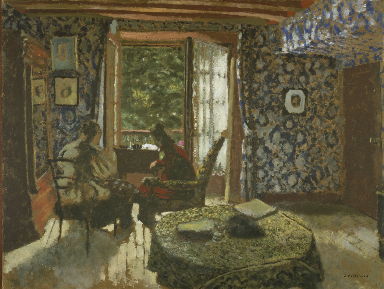 Interiør, ca. 1900-1901 (olje på papp) av Edouard Vuillard