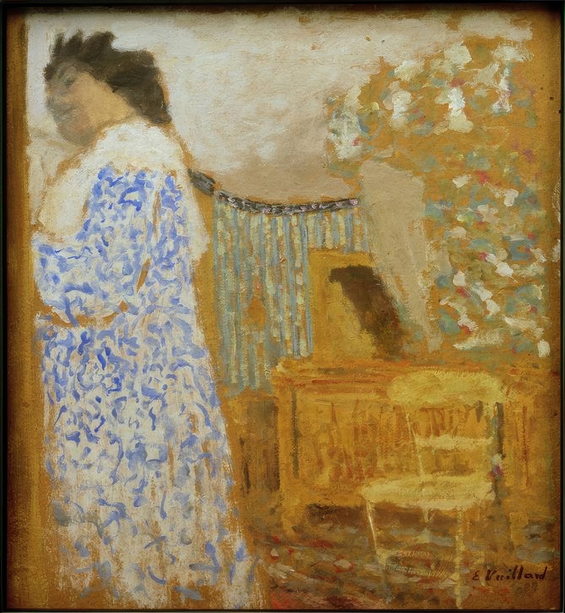 Interiør med kvinne av Edouard Vuillard