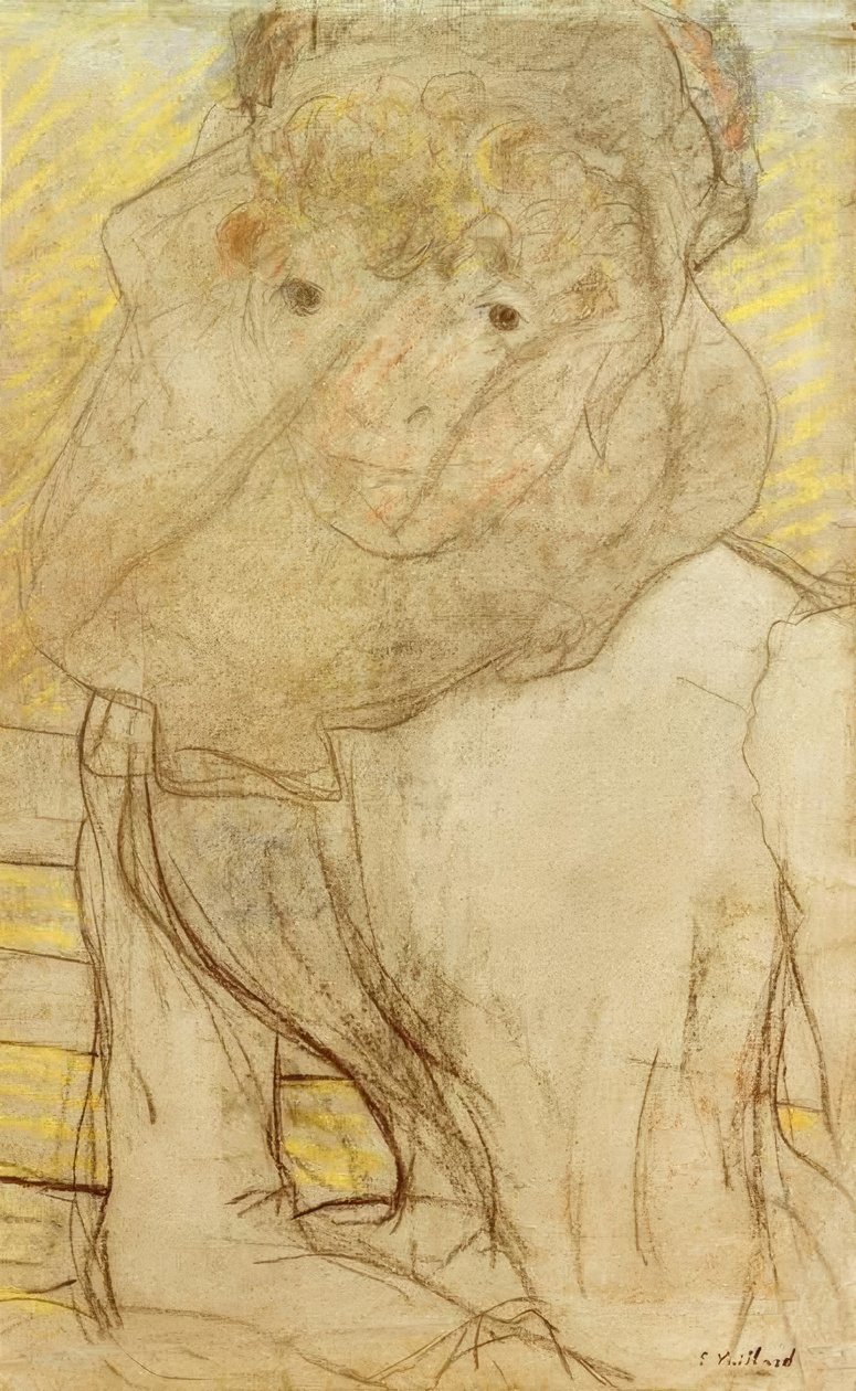 Ung kvinne med fiolett av Edouard Vuillard