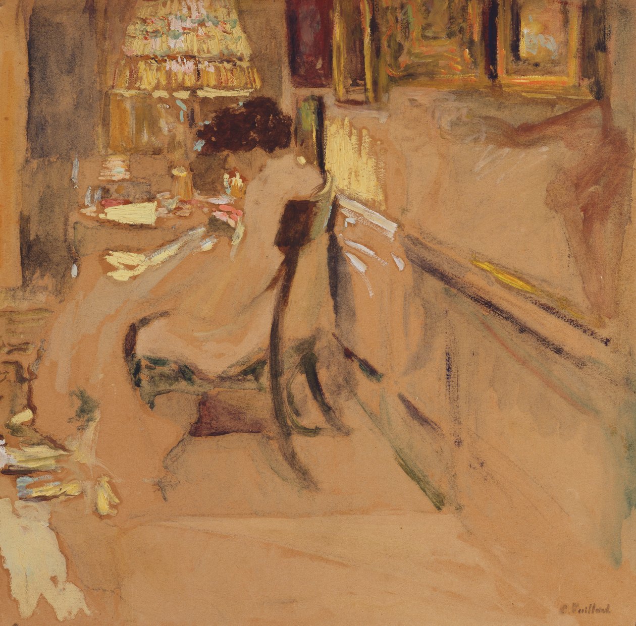 Madam Hessel Sy under lampen, ca. 1905 av Edouard Vuillard