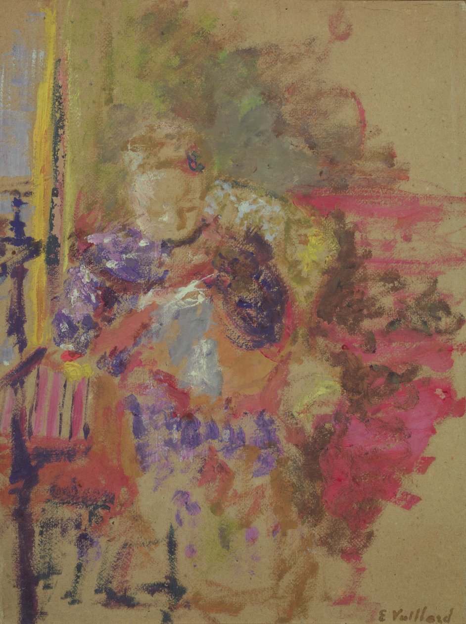Madame Vuillard Sewing, ca. 1905 av Edouard Vuillard