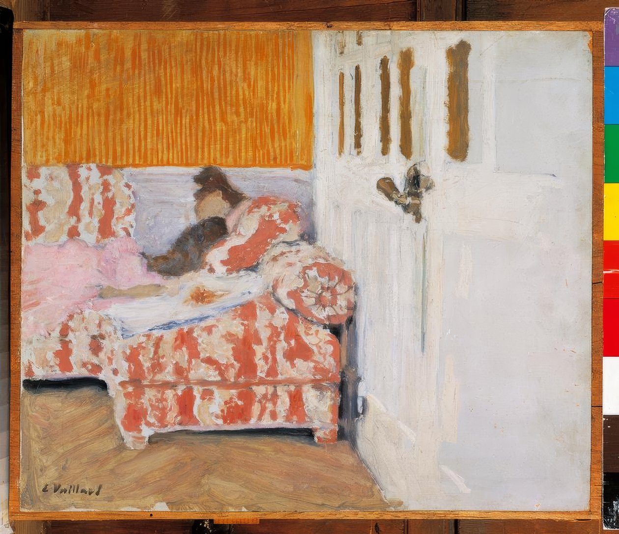 På sofaen (Det hvite rommet) av Edouard Vuillard