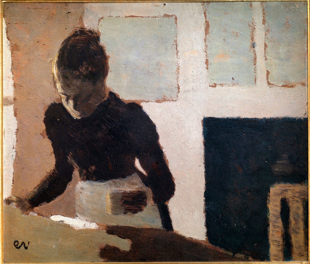 The 20th century ironer (olje på lerret) av Edouard Vuillard