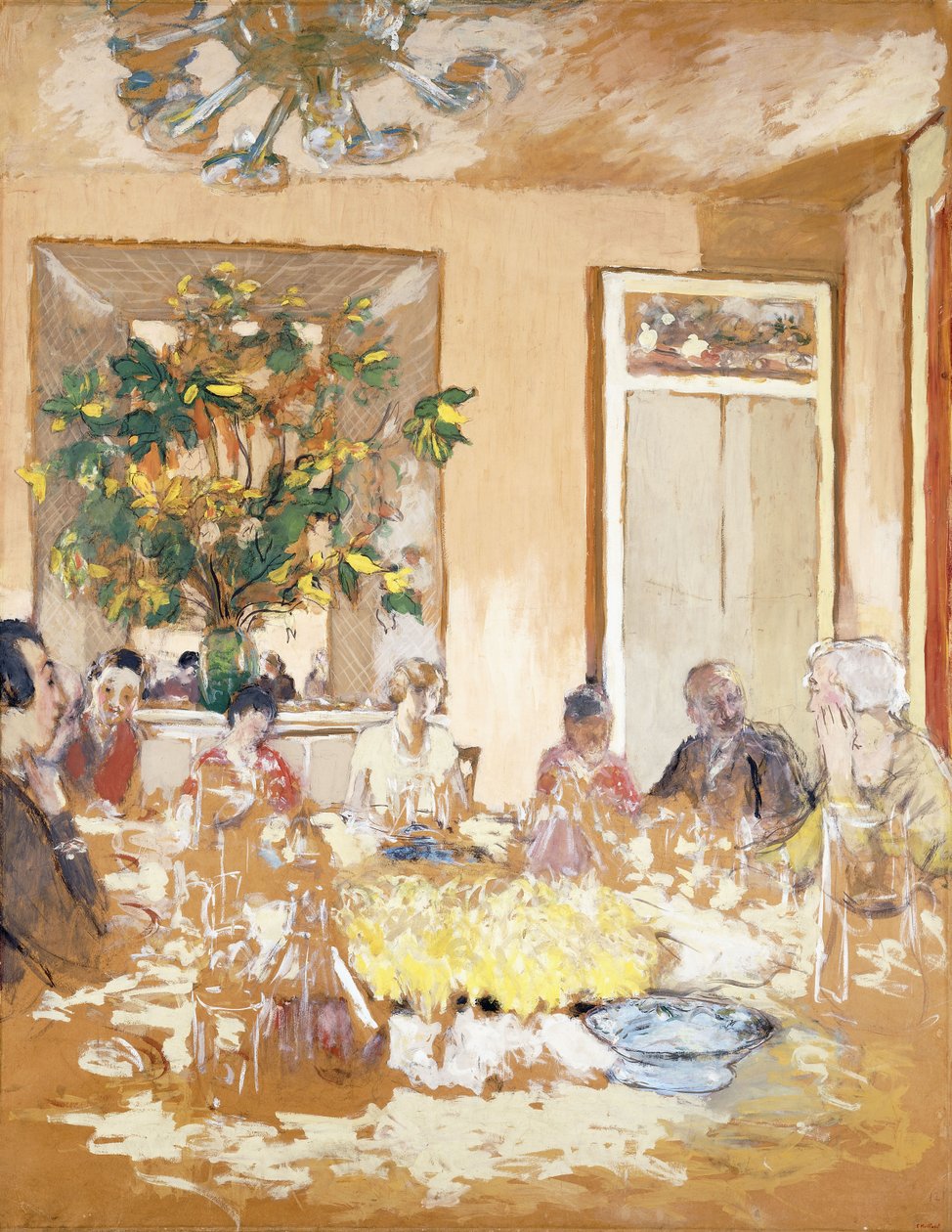 Spisestuen på Clayes Chateau, 1938 av Edouard Vuillard