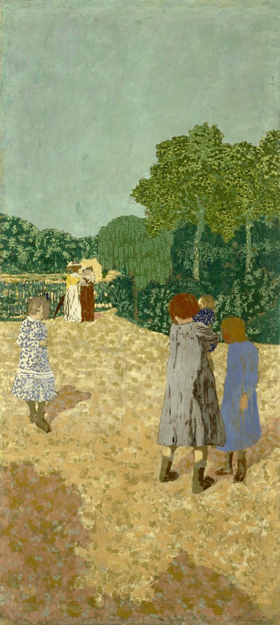 The Promenade, 1894 (valpesyke på lerret) av Edouard Vuillard