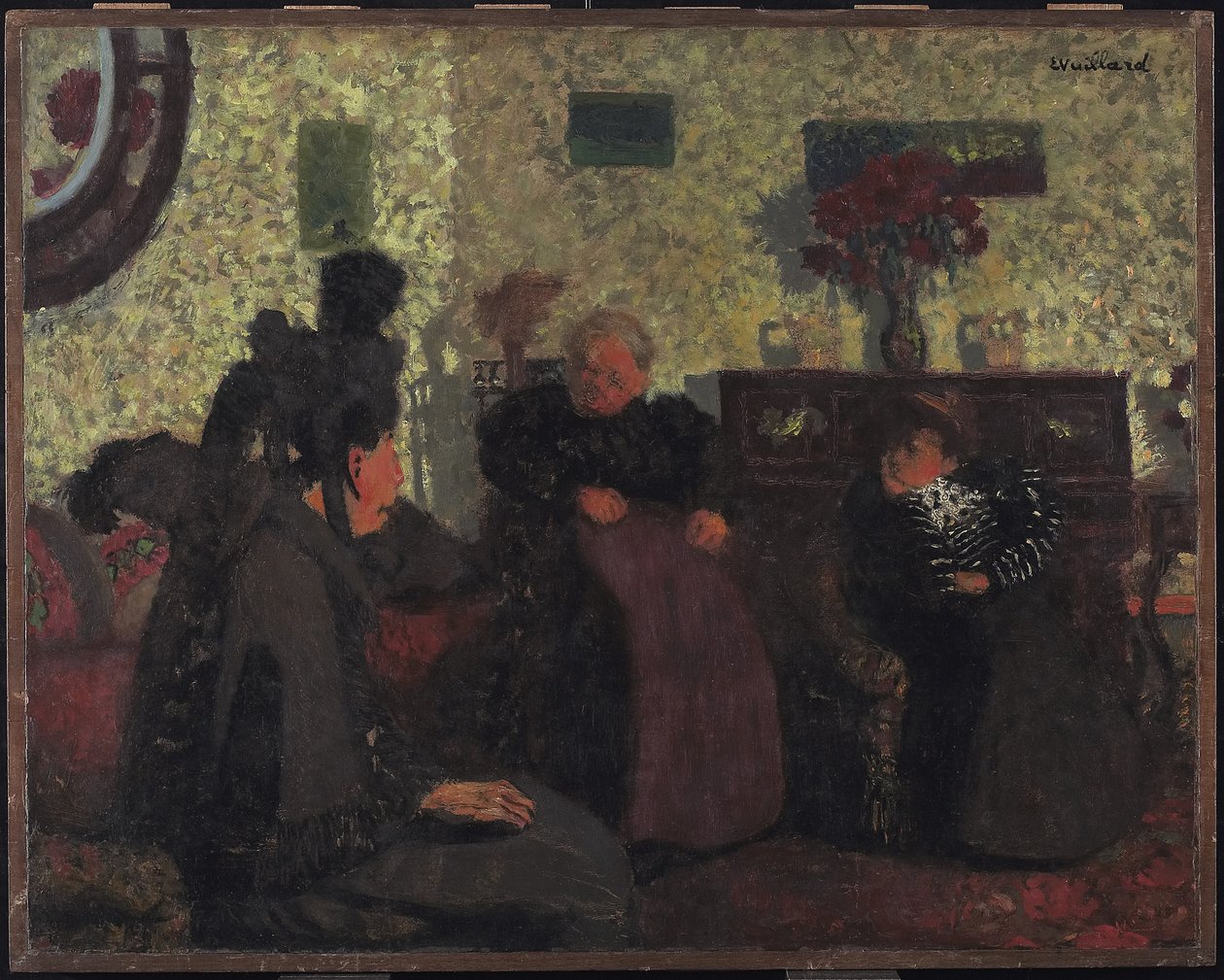 The Widows Visit, 1899 (olje på papir) av Edouard Vuillard