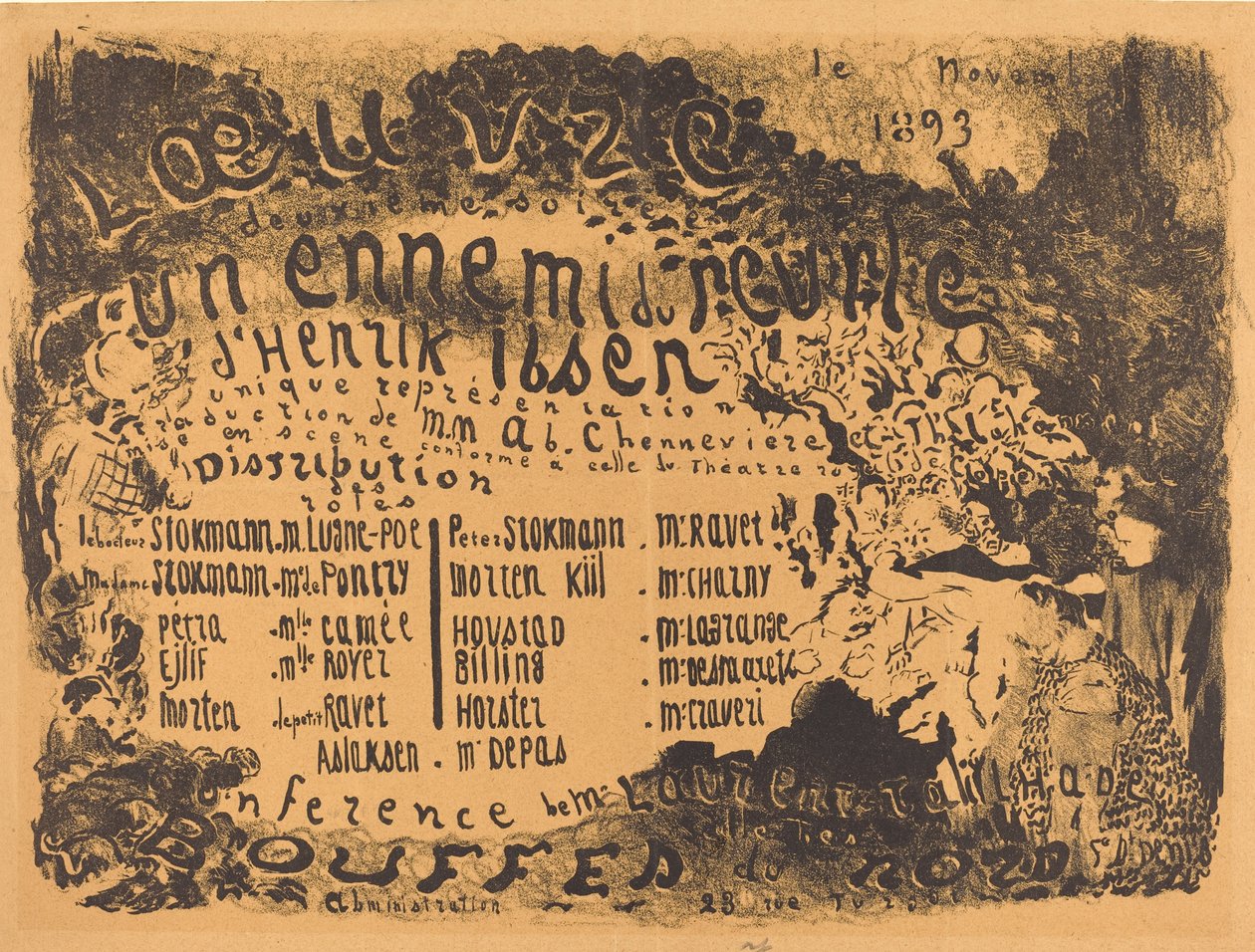 En folkefiende, 1893. av Edouard Vuillard