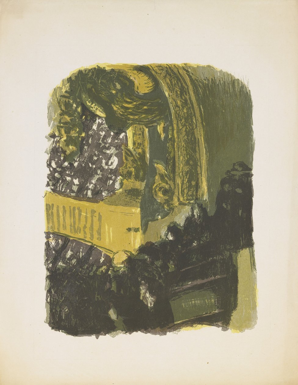Et galleri på gymnaset (fargelitografi) av Edouard Vuillard