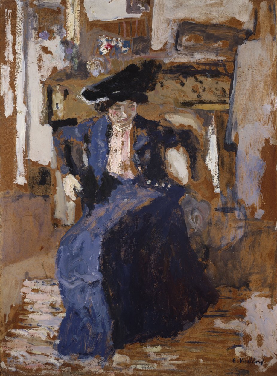 Kvinne i blått av Edouard Vuillard