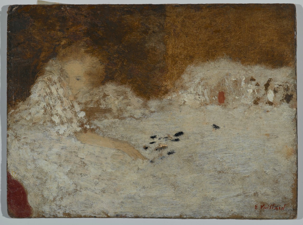 Ung kvinne i sengen, 1894 av Edouard Vuillard