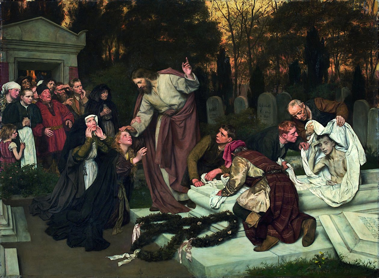The Raising of Lazarus av Eduard Karl Franz von Gebhardt